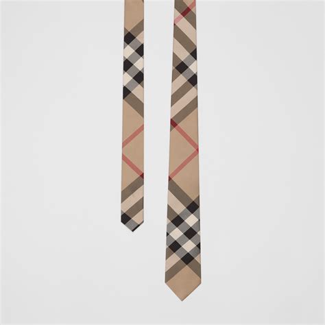 burberry classic cut monogram tomit silk tie|Classic Cut Vintage Check Silk Tie in Archive beige.